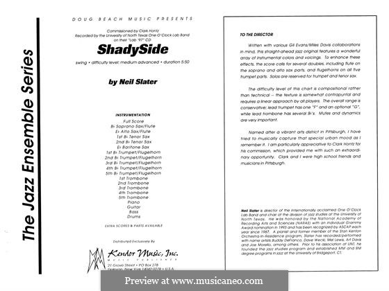 Shadyside: Full Score by Neil Slater