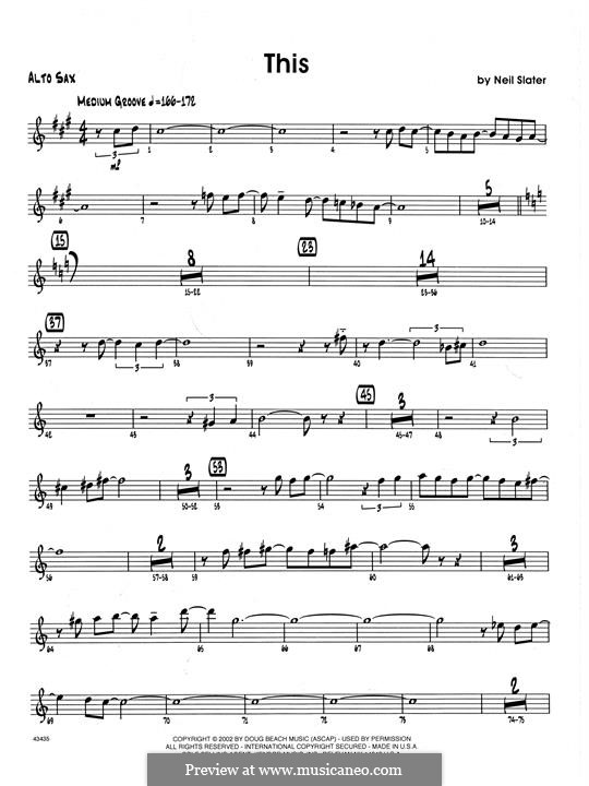 This: Eb Alto Saxophone part by Neil Slater