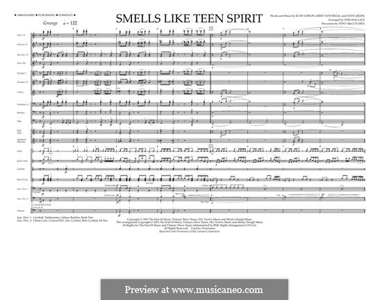 Marching Band version by Tom Wallace: Full Score by David Grohl, Krist Novoselic, Kurt Cobain