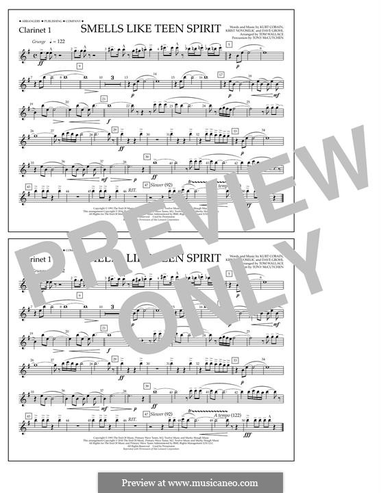 Marching Band version by Tom Wallace: Clarinet 1 part by David Grohl, Krist Novoselic, Kurt Cobain