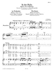 Fleurs des landes, H.124 Op.13: Le Trébuchet, for two voices and piano by Hector Berlioz