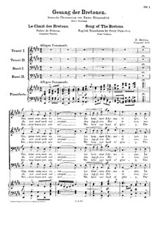 Fleurs des landes, H.124 Op.13: Le chant des bretons, for choir and piano (First version) by Hector Berlioz