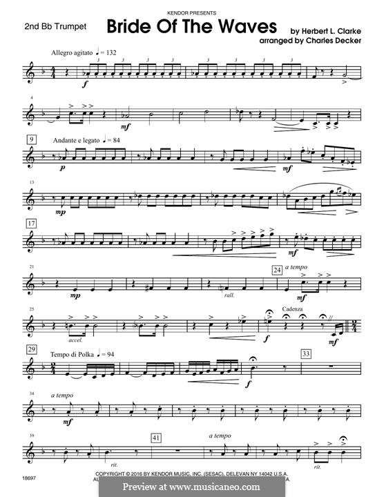 Bride of the Waves: 3rd Bb Trumpet part by Herbert Lincoln Clarke