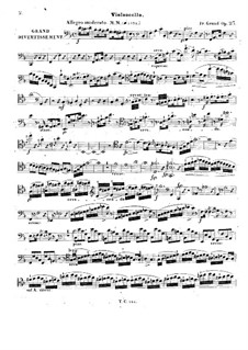 Grand Divertissement for Cello (or Violin, or Flute) and Piano Four Hands, Op.23: Cello part by Friedrich Wilhelm Grund