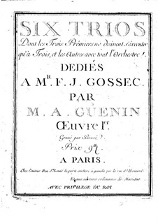 Six String Trios, Op.1: Cello part by Marie Alexandre Guénin
