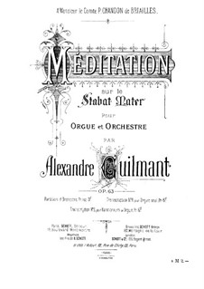 Méditation sur le Stabat Mater for Organ and Orchestra, Op.63: Méditation sur le Stabat Mater for Organ and Orchestra by Alexandre Guilmant