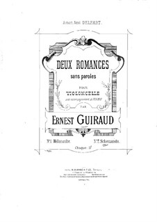 Two Romances without Words for Cello and Piano: Romance No.2 by Ernest Guiraud