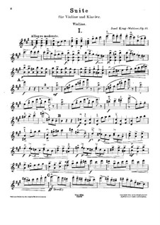 Suite for Violin and Piano, Op.43: Solo part by Josef Krug-Waldsee