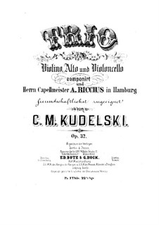 String Trio in G Major, Op.32: Parts by Carl Matthias Kudelski