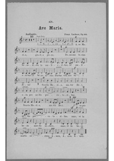 Ave Maria for Voice, Choir, Strings and Organ (or Harmonium), Op.162: Alto Part (Choir) by Franz Paul Lachner