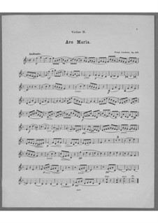 Ave Maria for Voice, Choir, Strings and Organ (or Harmonium), Op.162: Violin II Part by Franz Paul Lachner