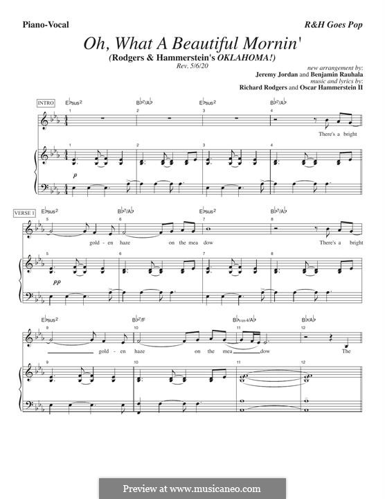 Oh, What a Beautiful Mornin' (from 'Oklahoma!'): For voice and piano (R&H Goes Pop! version) by Richard Rodgers