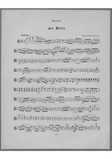 Ave Maria for Voice, Choir, Strings and Organ (or Harmonium), Op.162: Viola Part by Franz Paul Lachner