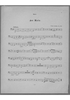 Ave Maria for Voice, Choir, Strings and Organ (or Harmonium), Op.162: Double Bass Part by Franz Paul Lachner
