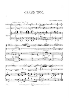 Piano Trio No.6 in C Major, Op.103: Piano Trio No.6 in C Major by Ignaz Lachner