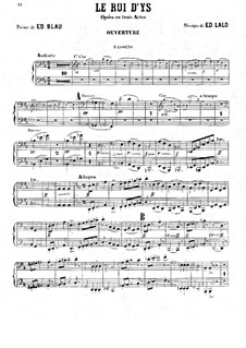 Le roi d'Ys (The King of Ys): Bassoons part by Édouard Lalo