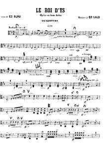 Le roi d'Ys (The King of Ys): Violas part by Édouard Lalo