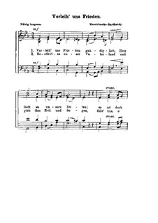 Verleih' uns Frieden: For mixed choir by Felix Mendelssohn-Bartholdy