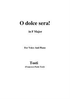O dolce sera! by F.P. Tosti - sheet music on MusicaNeo