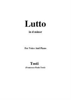 Lutto: D minor by Francesco Paolo Tosti