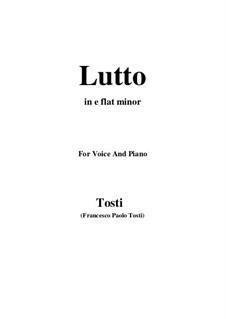Lutto: E flat minor by Francesco Paolo Tosti