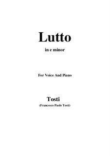 Lutto: E minor by Francesco Paolo Tosti