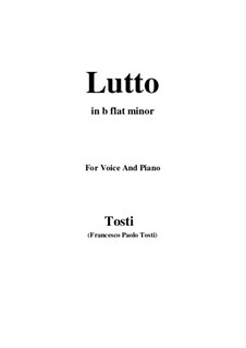 Lutto: B flat minor by Francesco Paolo Tosti