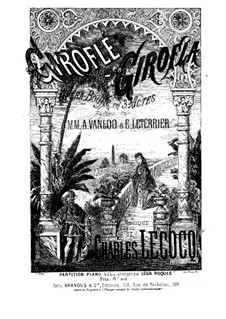 Giroflé-Girofla: For piano by Charles Lecocq