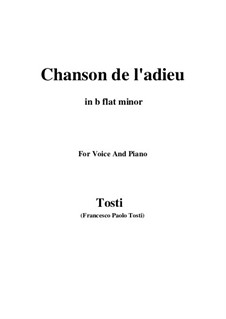 Chanson de l'adieu: B flat minor by Francesco Paolo Tosti
