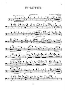 Gavotte for Cello and Piano, Op.117 No.4: Solo part by Sebastian Lee