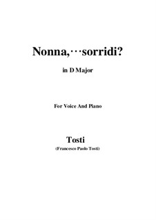 Nonna, sorridi: D Major by Francesco Paolo Tosti