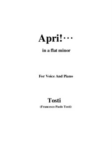 Apri!: A flat minor by Francesco Paolo Tosti