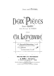 Two Pieces for Flute and Piano, Op.72: No.2 scherzo by Charles Lefebvre