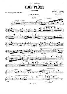 Two Pieces for Flute and Piano, Op.72: No.2 scherzo – solo part by Charles Lefebvre