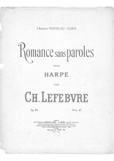 Romance without Words for Harp, Op.94: Romance without Words for Harp by Charles Lefebvre