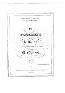 Concerto for Violin and Orchestra in E Major, Op.10 No.1: Arrangement for violin and piano – solo part by Hubert Léonard
