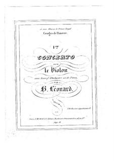 Concerto for Violin and Orchestra in E Major, Op.10 No.1: Arrangement for violin and piano by Hubert Léonard