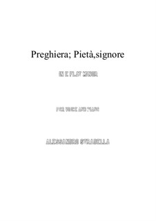 Pieta Signore: E flat minor by Alessandro Stradella