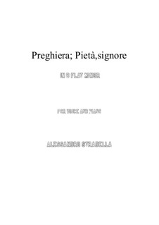 Pieta Signore: B flat minor by Alessandro Stradella