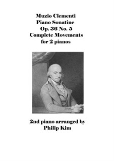 Sonatina No.5: For two pianos four hands by Muzio Clementi
