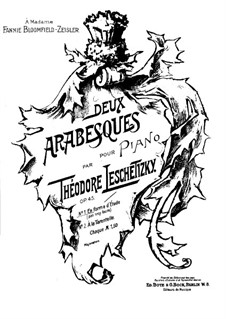 Two Arabesque, Op.45: No.1 'In the Form of Etude' by Theodor Leschetizky