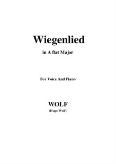 6 Lieder für eine Frauenstimme: No.4 Wiegenlied (A flat Major) by Hugo Wolf