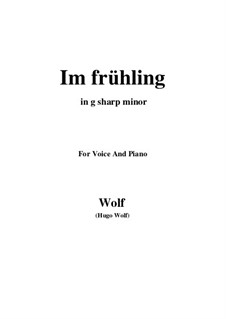 Book II: No.13 Im frühling (g sharp minor) by Hugo Wolf