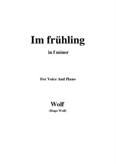 Book II: No.13 Im frühling (f minor) by Hugo Wolf