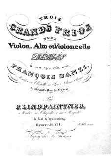 Three String Trios, Op.52: Trio No.1 in D Major – Violin Part by Peter Josef von Lindpaintner