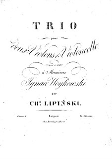 String Trio in G Minor, Op.8: Violin I part by Karol Józef Lipiński