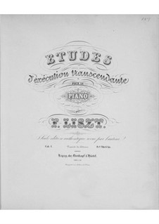 Études d'exécution transcendante, S.139: No.8-12 by Franz Liszt