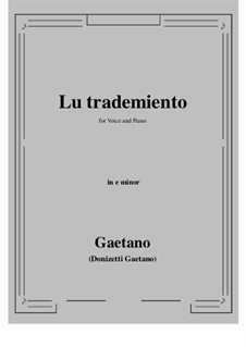 Lu trademiento...: E minor by Gaetano Donizetti