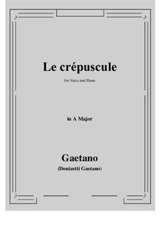 Le crepuscule: A Major by Gaetano Donizetti