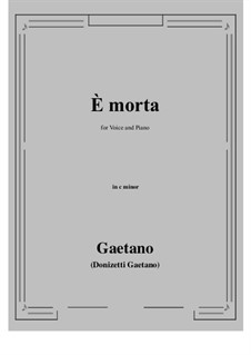 E Morta: C minor by Gaetano Donizetti
